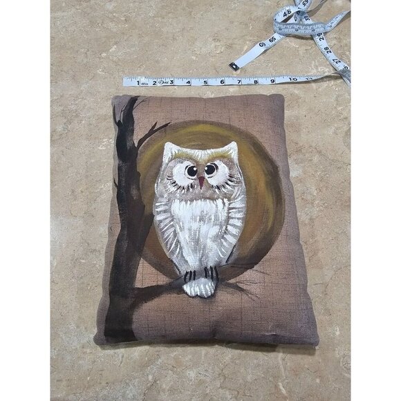 Set of 3 Handmade and Hand Painted Owl Pillows - Picture 6 of 9